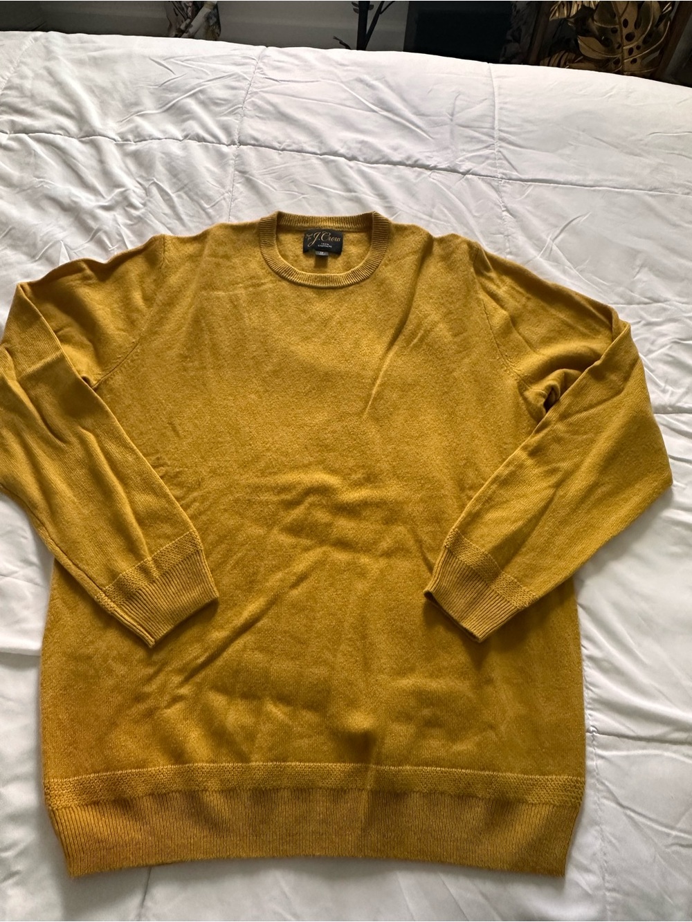 J. Crew Men’s Mustard Yellow Crewneck Sweater